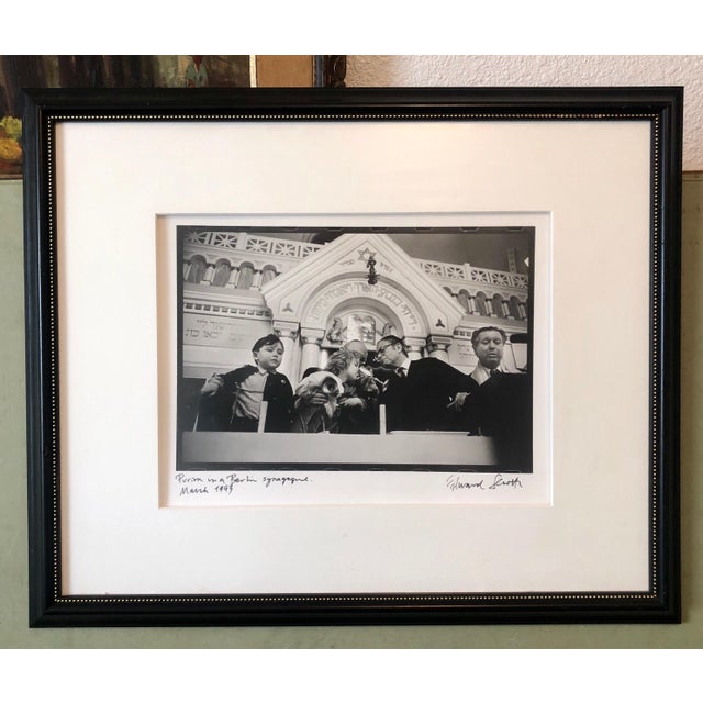 Printmaking Materials Edward Serotta, Photo Purim Pestalozzi Str Synagogue Berlin Vintage Silver Gelatin Photograph, c.1990s For Sale - Image 7 of 7