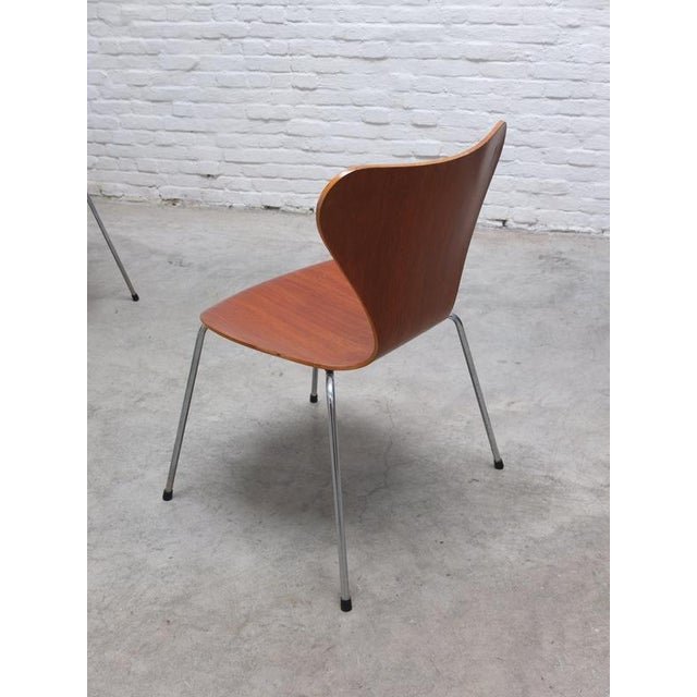Series 7 Chairs in Teak by Arne Jacobsen for Fritz Hansen, 1955, Set of 8 For Sale - Image 14 of 17