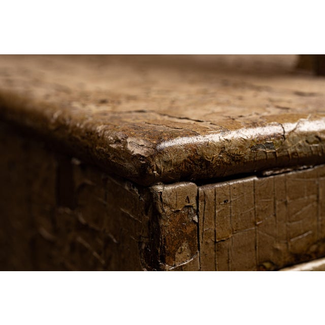 Early Chippy Shoeshine Stand With Drawers in Green For Sale - Image 10 of 12