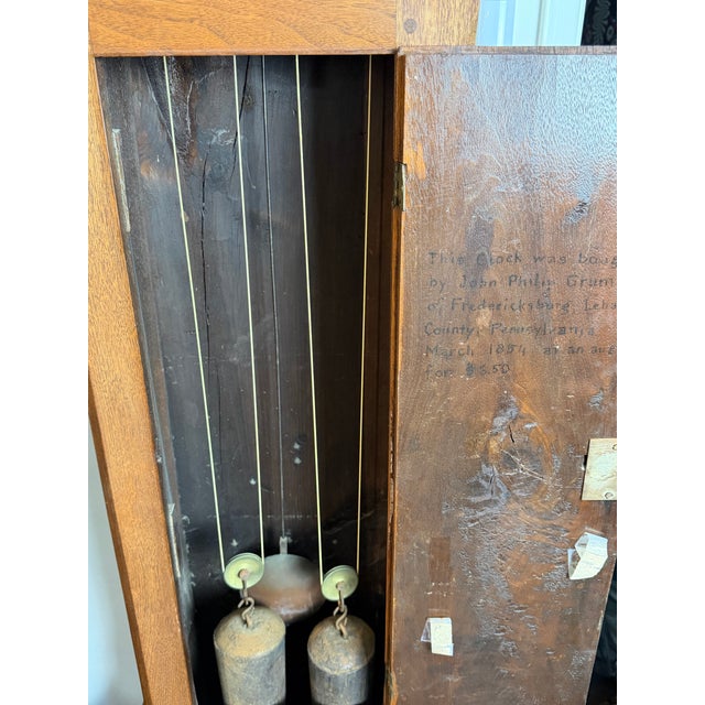 Wood Charles Cooper, Lebanon Pennsylvania Grandfather Clock, Circa 1800 For Sale - Image 7 of 13
