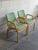 Mid 20th Century Pair of Danish Modern Bentwood Armchairs With Sage Green Upholstery For Sale - Image 4 of 8