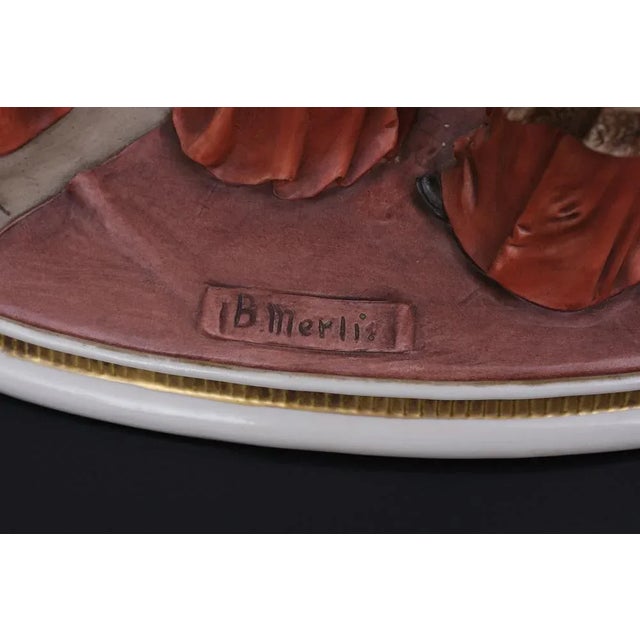 Beige Large Capodimonte Porcelain The Choirboys Figure Group For Sale - Image 8 of 12