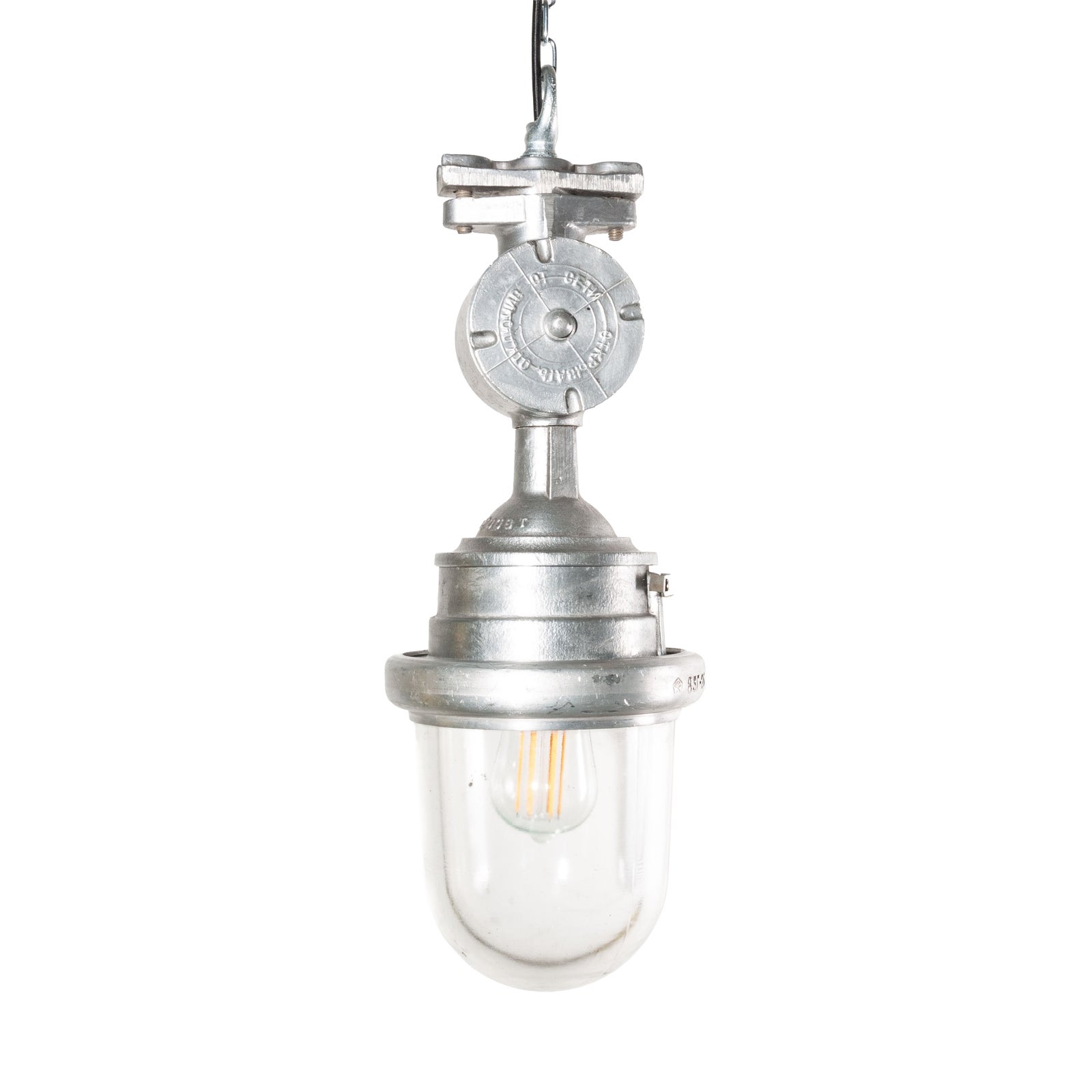 Industrial Explosion Proof Pendant Light with Glass Domes, 1960s | Chairish