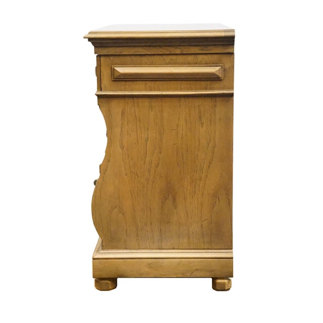 Thomasville Furniture Madeira Collection Solid Ash Old World 30" Three Drawer Nightstand 16-6255-18 For Sale - Image 10 of 13