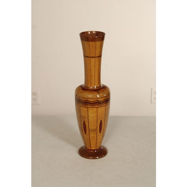 Arts & Crafts Philip M. Jacoby Set of Three Handcrafted Wood Vases For Sale - Image 3 of 18