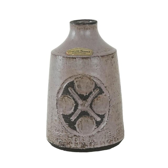 Gray Vintage Danish Ceramic Vase from Lovemose, 1960s For Sale - Image 8 of 8