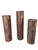 1960s 1960s Brutalist Torched Cut Copper Metal Pillar Candle Holders-Set of 3 For Sale - Image 5 of 12