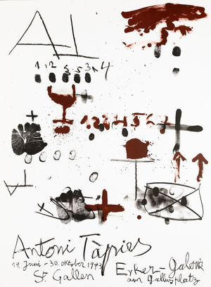 Antoni Tapies, Galerie Erker, Lithograph