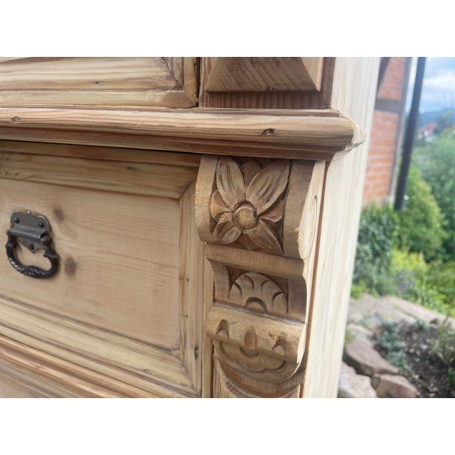 Wood Antique Chest of Drawers in Fir, 1890s For Sale - Image 7 of 18