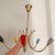 Vintage 5-Arm Sputnik Chandelier in Brass and Multicoloured Ceramic, United Kingdom, 1950s For Sale - Image 4 of 10