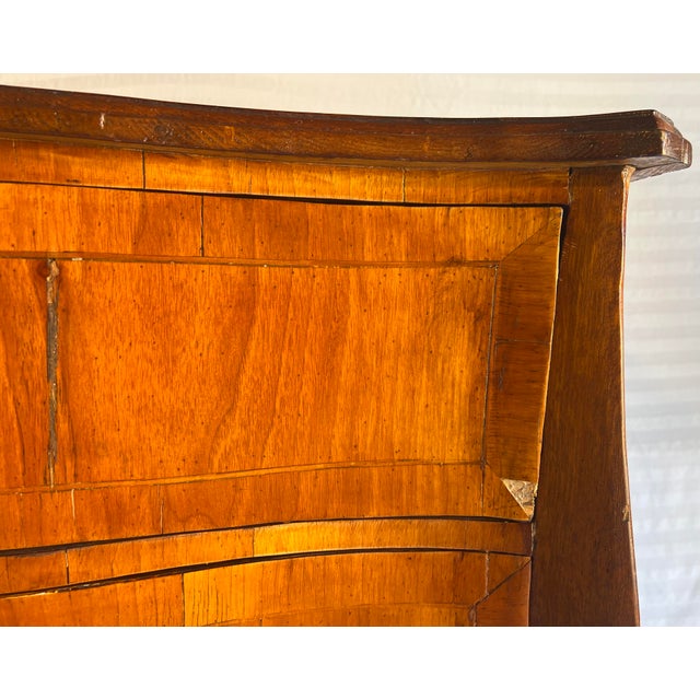 Wood 19th Century Marquetry Bombe Commode Chest For Sale - Image 7 of 9