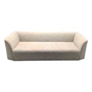 Contemporary Minimalist Blu Dot Thataway 102" Sleeper Sofa Upholstered in Tait Charcoal Boucle For Sale