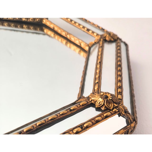 1950s Octagonal Venetian Mirror From the 1950s For Sale - Image 5 of 11