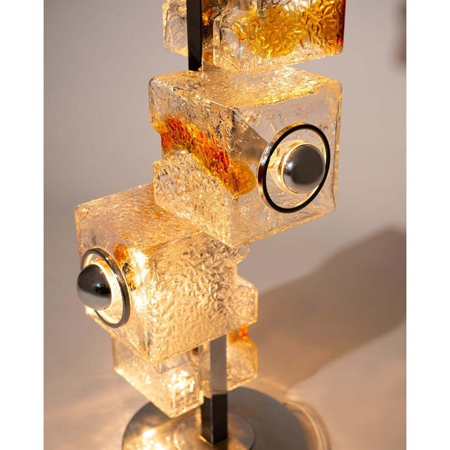 Mid-Century Murano Glass Cube Floor Lamp by Toni Zuccheri for VeArt, Italy, 1970s For Sale - Image 6 of 14