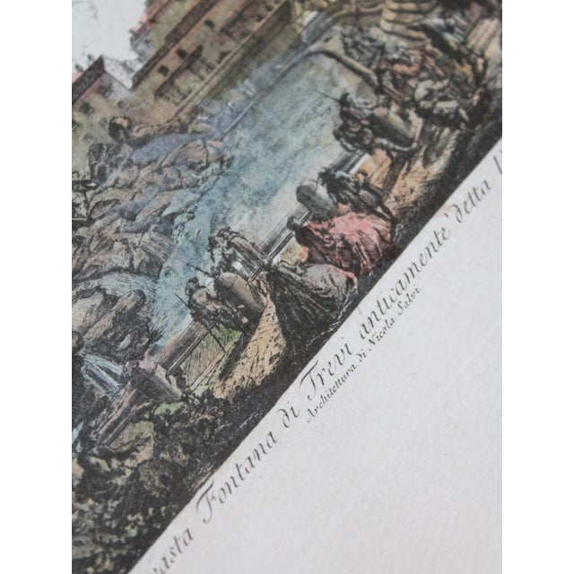 Giovanni Battista Piranesi, View of the Vast Trevi Fountain, 1750, Ink & Watercolor & Paper For Sale - Image 6 of 10