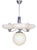 Art Deco Chandelier in Chrome-Plated Steel and Opal Glass, Czech, 1920s For Sale
