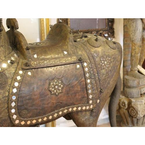 Copper Horse Statue in Wood, 1950s For Sale - Image 8 of 18