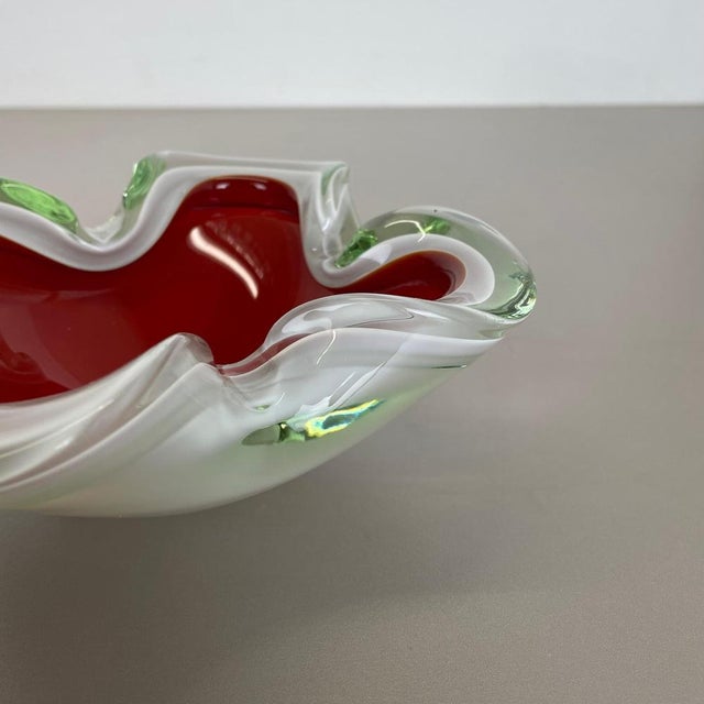 Glass Large Murano Glass Bowl or Ashtray, Italy, 1970s For Sale - Image 7 of 18