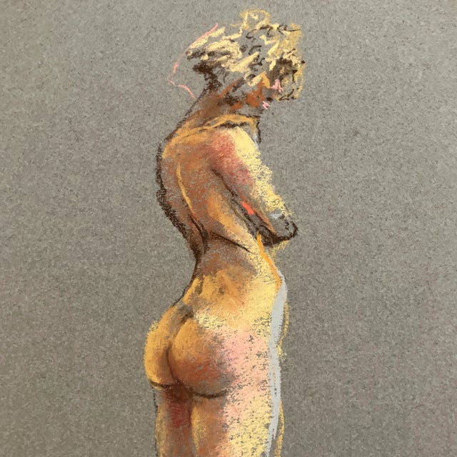 Original 12.75 x 19.75 pastel on gray paper unsigned dated lower right