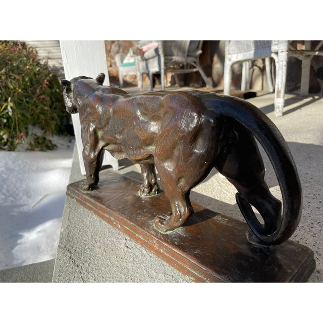Late 19th Century Late 19th Century “Walking Tiger” French Bronze Sculpture by Antoine‑Louis Barye – Signed Barre For Sale - Image 5 of 7