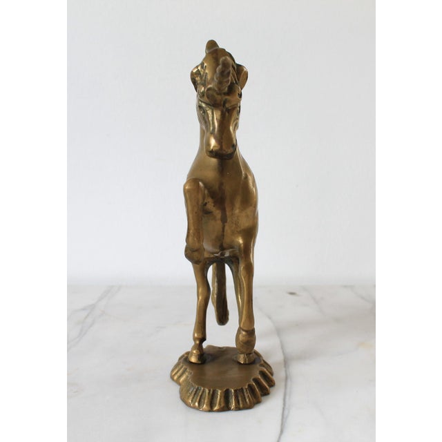 Mid 20th Century Vintage Solid Brass Unicorn Figure For Sale - Image 5 of 12