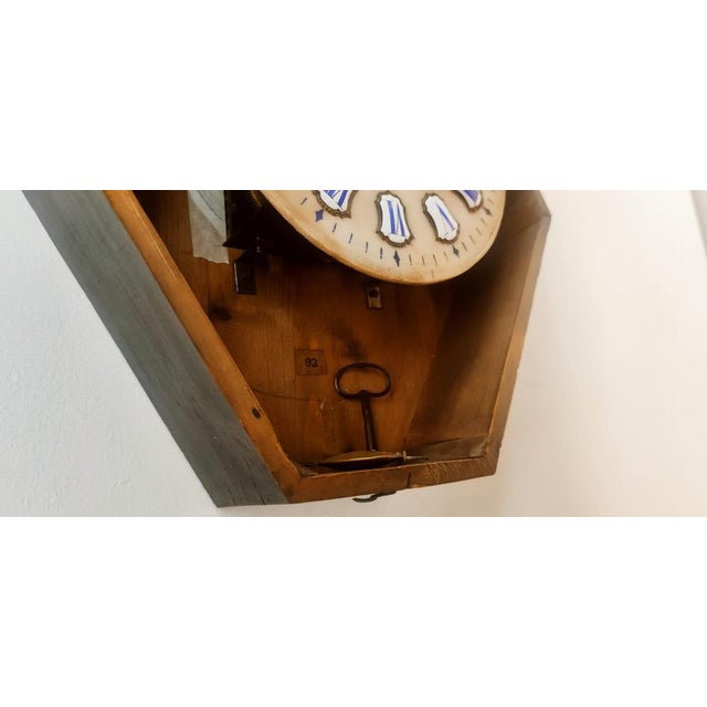 Mid-Century Modern Vintage Wall Clock in Wood For Sale - Image 3 of 18