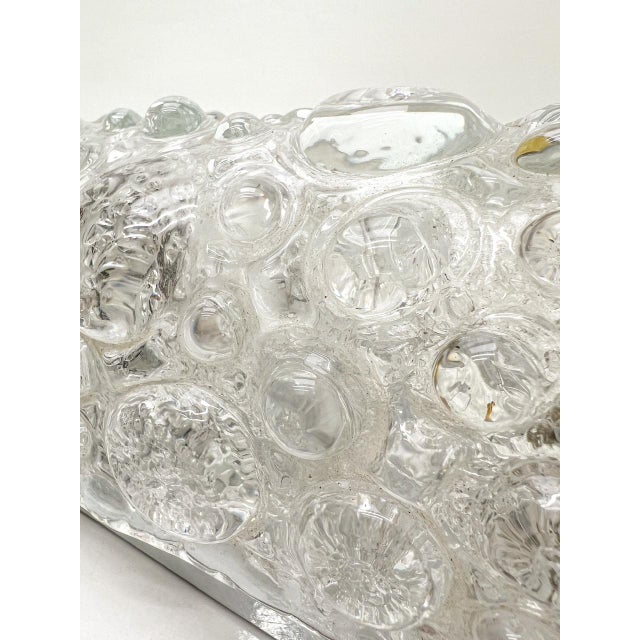 Long Bubble Ice Glass Tube Wall Lamp from Hillebrand Lighting, 1970s For Sale - Image 8 of 16