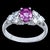 0.75 Ct Natural Pink Sapphire & 0.50 Ct Diamond Ring in 18 Karat White Gold For Sale - Image 18 of 18