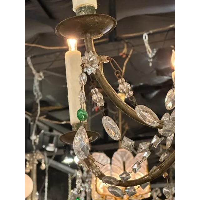 18th Century 18th Century Italian Giltwood and Crystal Chandelier For Sale - Image 5 of 8