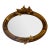 French-Inspired Oval Wall Mirror – Sculpted Fruit & Leaf Motifs With Gilded Wood Frame For Sale
