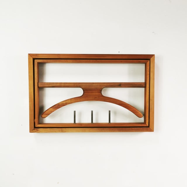 Bauhaus Modernist Extendable Wall Coat Rack, Denmark, 1970s For Sale - Image 3 of 11