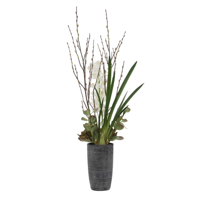 2020s Eterna Orchid Centerpiece & Vase For Sale - Image 5 of 8