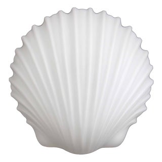 Large Shell Wall Lamp in Opal Glass from Glashütte Limburg, 1970s For Sale
