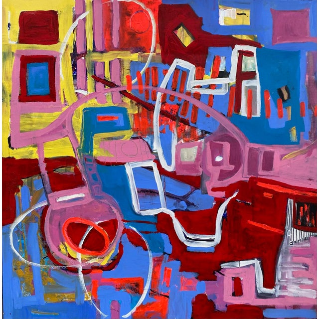 B & B Expands features a dynamic interplay of vibrant colors and abstract forms, creating an energetic composition that...