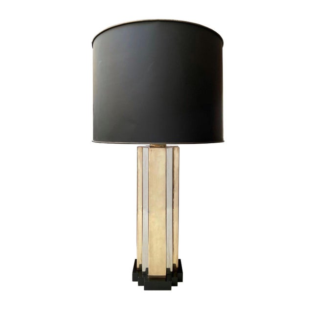1970s 1970s Chrome and Brass “Skyscraper” Lamp For Sale - Image 5 of 5