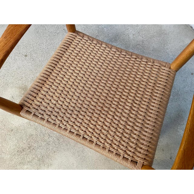 Danish Oakwood and Paper Cord Armchair by Henry W. Klein for Bramin, 1960s For Sale - Image 10 of 11