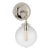 Thomas O'Brien for Visual Comfort Signature Katie Small Globe Sconce in Polished Nickel with Clear Glass For Sale
