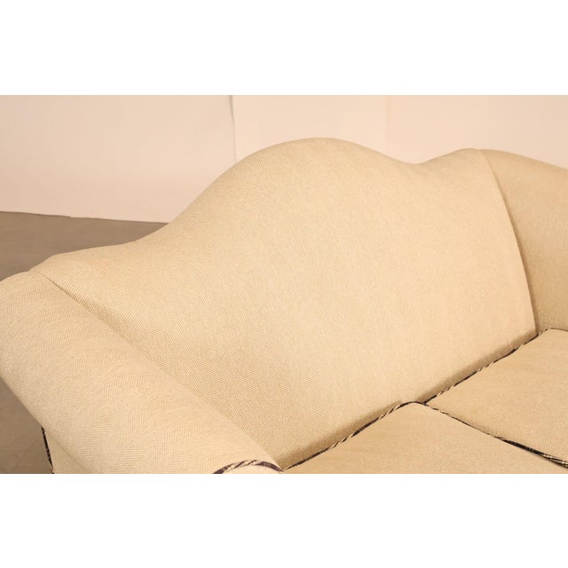 Ethan Allen Vintage Chippendale Style Upholstered Loveseat For Sale - Image 13 of 18