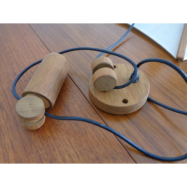 Adjustable Counterweight Pendant Lamp in Teak from Domus, Germany, 1960s For Sale - Image 11 of 15