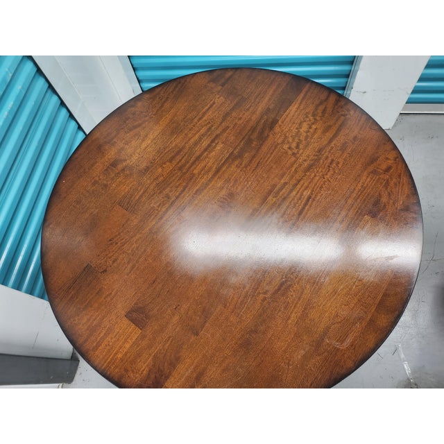 Contemporary Round Dining Table - Dark Espresso For Sale - Image 3 of 4