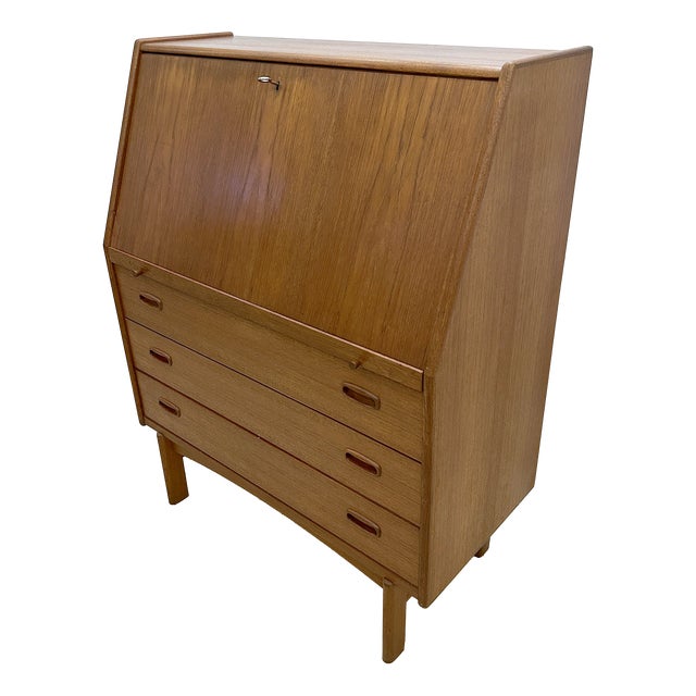 Vintage Secretaire in Teak from Bernhard Pedersen & Son For Sale