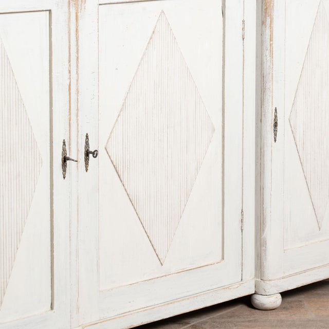 19th Century Swedish White Gustavian Pine Sideboard Buffet For Sale - Image 16 of 18