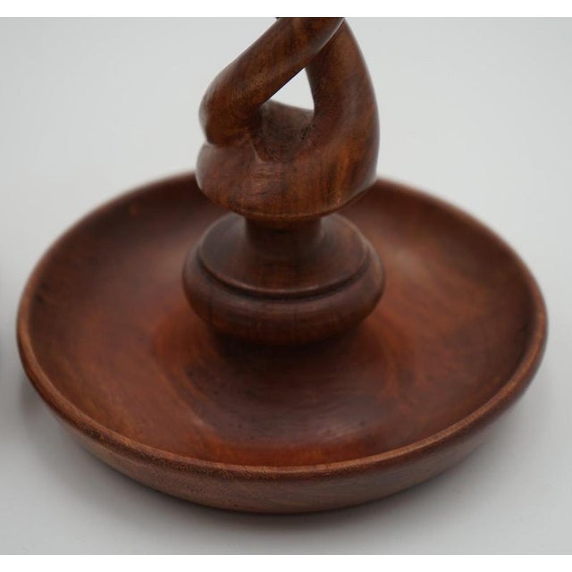 English Early Victorian Oak Barley Twist Candleholders, Set of 2 For Sale - Image 9 of 11