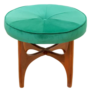 1960s Mid Century Astro Vanity Stool by G Plan in Teak & Jade, Attributed