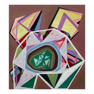 Contemporary Abstract Oil on Panel "Spiraling Out" by Ashlynn Browning For Sale