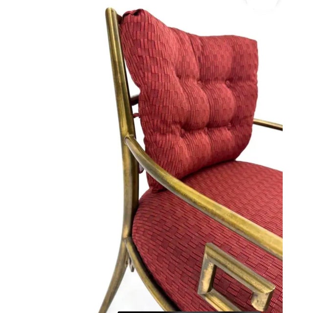 Mastercraft Mid Century Greek Key Lounge Chairs Pair For Sale - Image 10 of 14