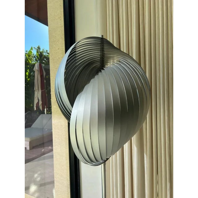 French mid-century modern Steel spiral floor lamp Moon by Henri Mathieu, 1960s Floor lamp modern. Moon made entirely of...
