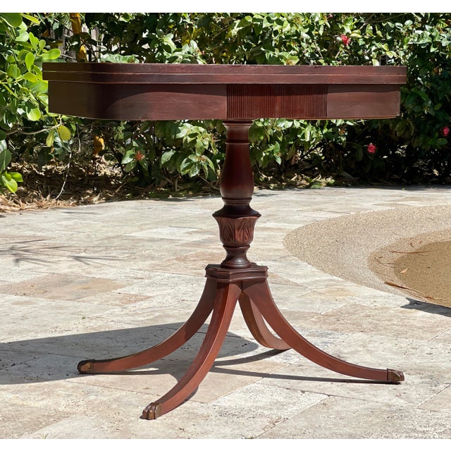 Vintage Duncan Phyfe Style Mahogany Game Table Chairish