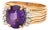 10KYW Vintage Amethyst(2.40) & Diamond(0.08) Ring, size 7.25 For Sale
