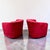 Milo Baughman for Thayer Coggin Red Suede Swivel Club Chairs - a Pair For Sale - Image 4 of 9